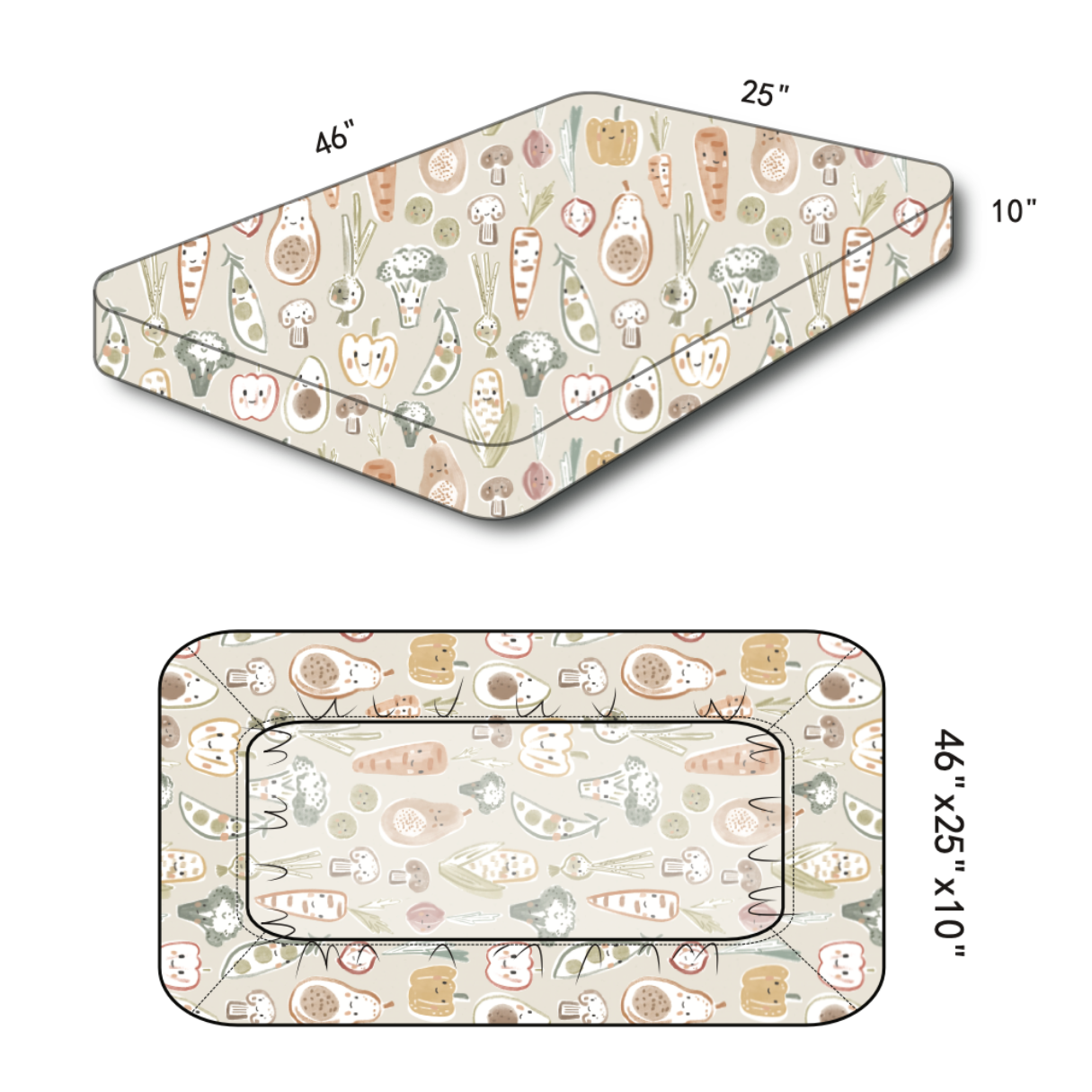 Vegetable Soiree Bamboo Crib Sheet